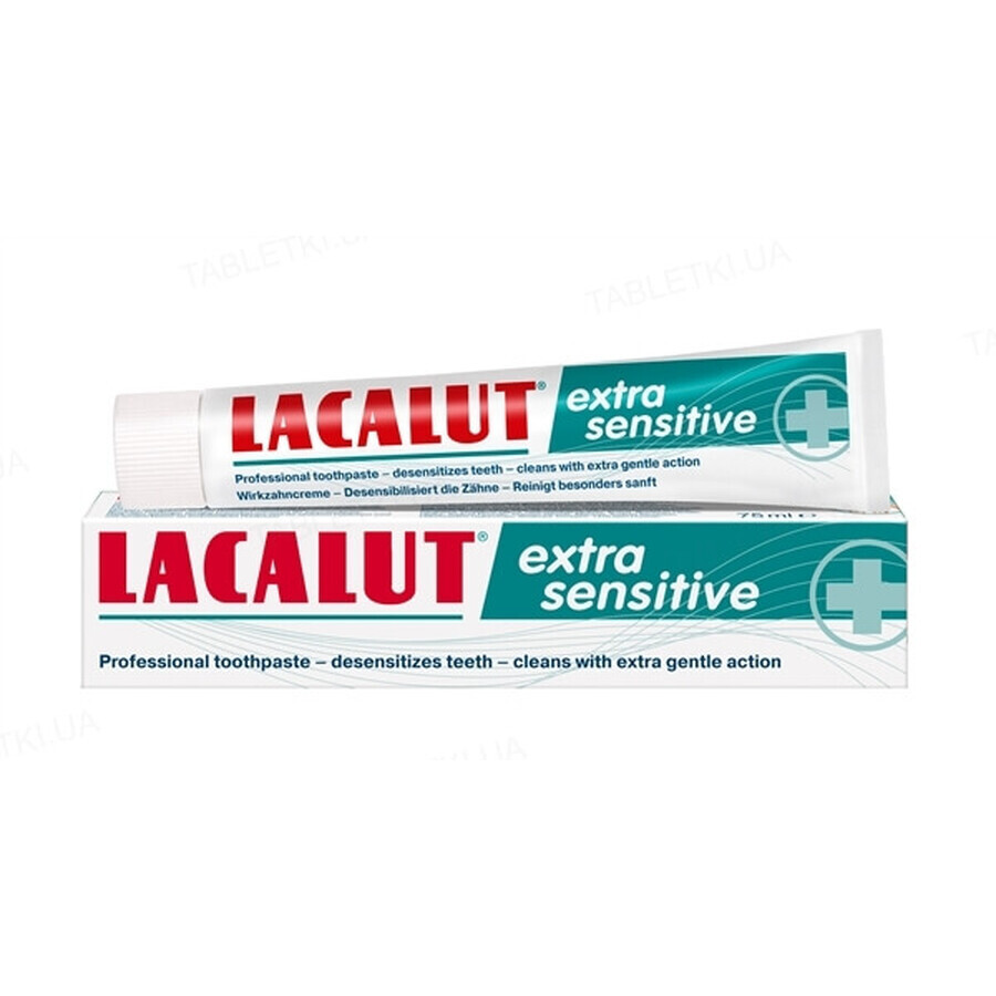 Dentífrico Lacalut extra sensible, 75 ml, Theiss Naturwaren