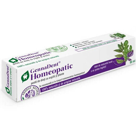 Dentífrico Homeopático GennaDent, 80 ml, Vivanatura