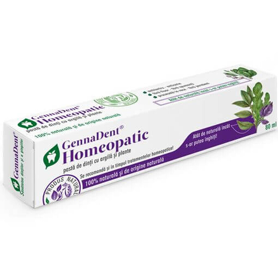 GennaDent Homeopathische Tandpasta, 80 ml, Vivanatura