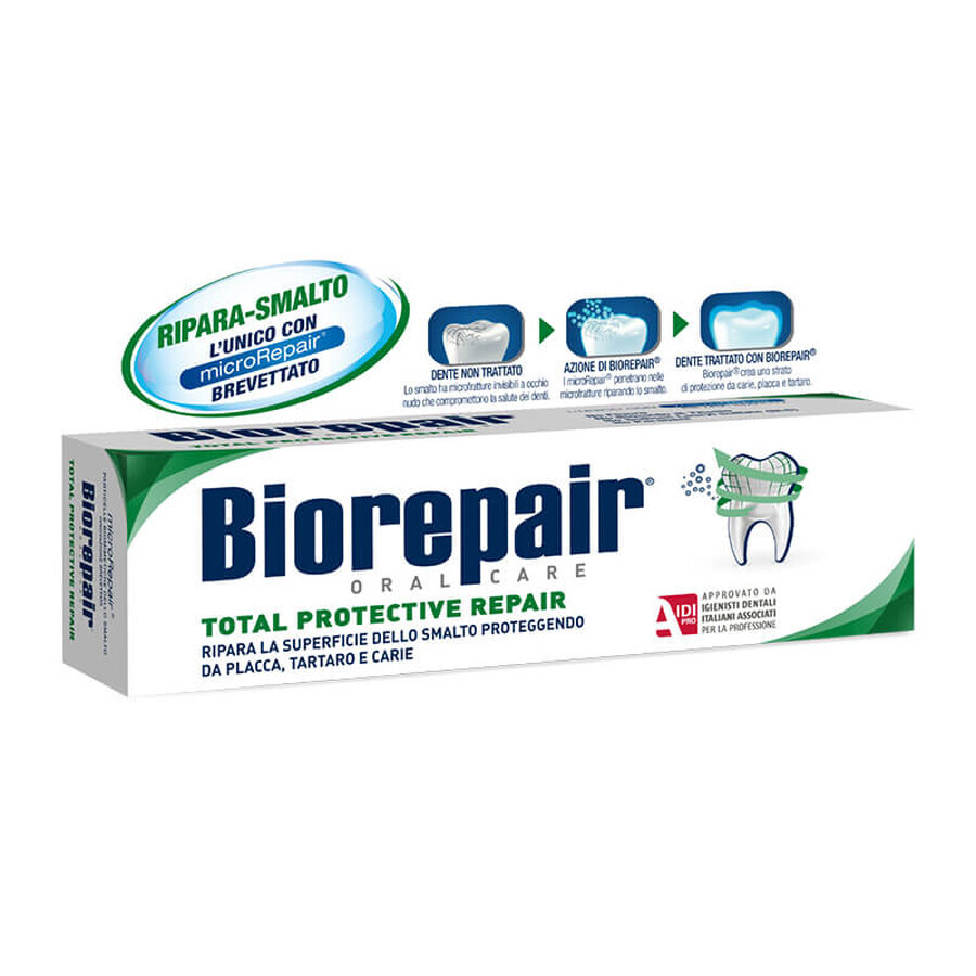 Pasta dentífrica Total Protective Repair Biorepair Plus, 75 ml, Croswell