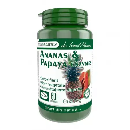 Enzymes d'ananas et de papaye, 60 comprimés, Pro Natura