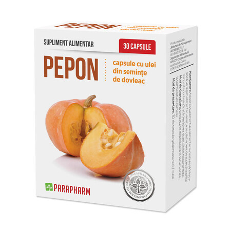 Pepon cu ulei de Dovleac, 30 capsule, Parapharm