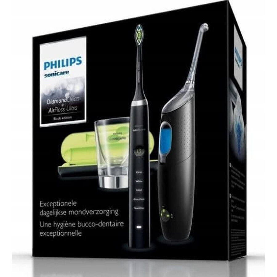 Cepillo dental eléctrico sónico - Diamond Clean, Negro, HX9352/04, Philips Sonicare