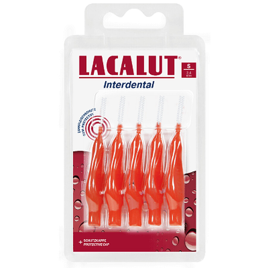 Cepillos interdentales S 2.4 mm Lacalut, 5 piezas, Theiss Naturwaren