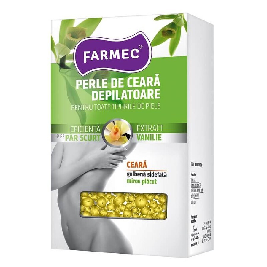 Perlas de cera depilatoria con extracto de vainilla, 250 g, Farmec