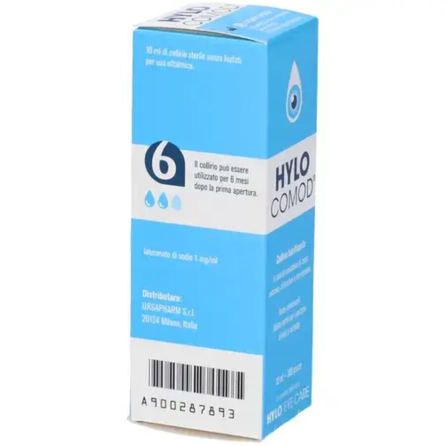 Hylo-Comod lubricating eye drops 10 ml, Ursapharm