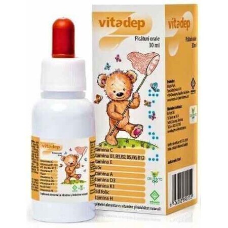 Vitadep Gotas orales de vitaminas para niños, 30 ml, Dr. Phyto