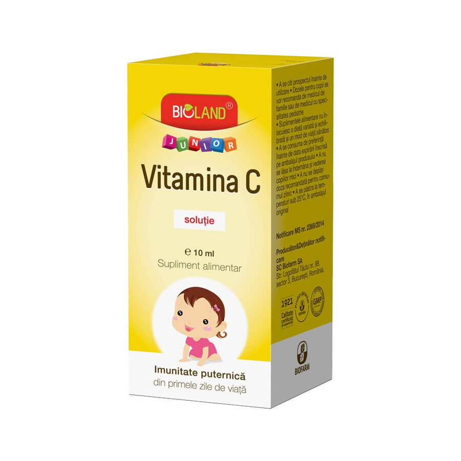 Vitamina C gocce Bioland Junior, 10 ml, Biofarm