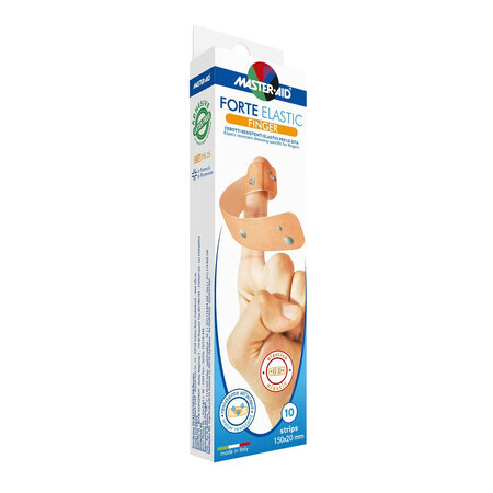 Parches elásticos ultra resistentes para los dedos, Forte Elastic Master-Aid, 10 piezas, Pietrasanta Pharma