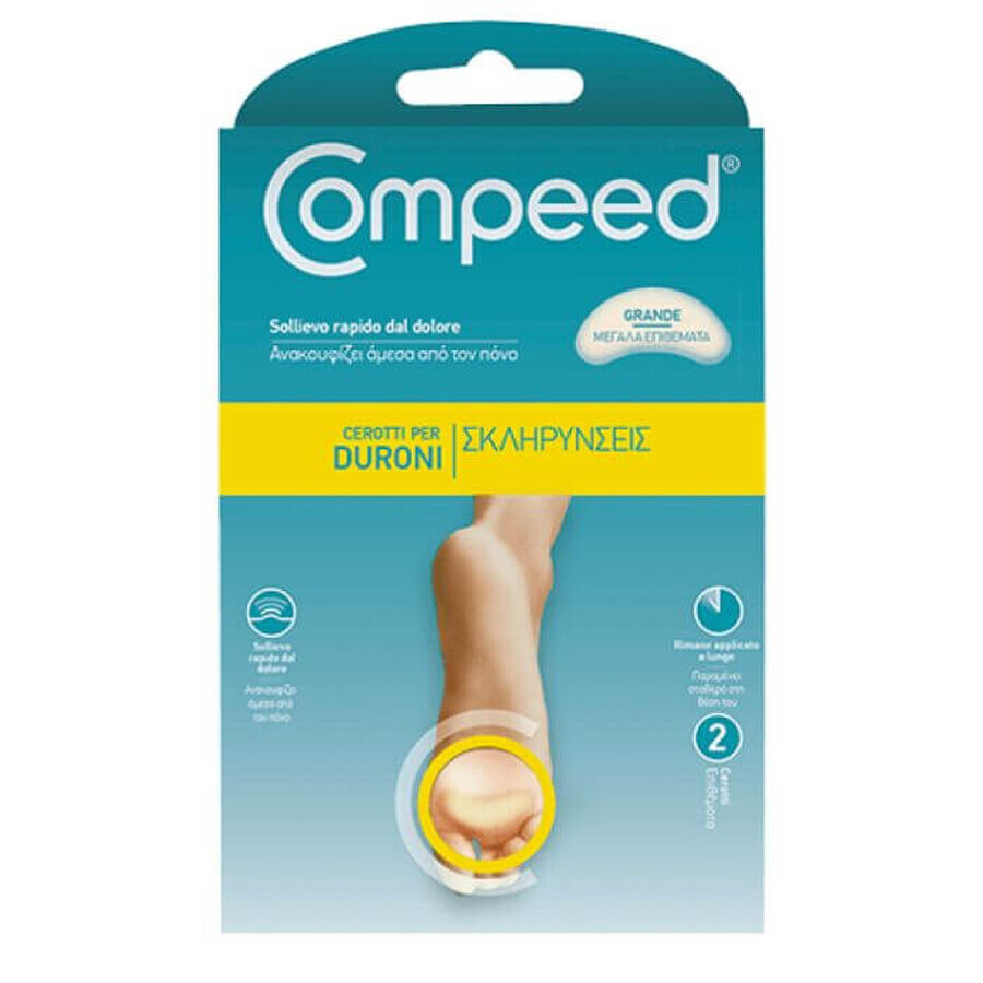 Parches grandes para callosidades superficiales Grande, 2 piezas, Compeed