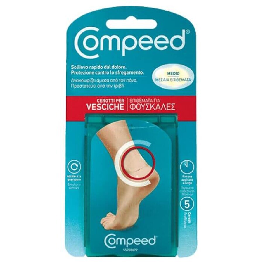 Plasturi medii pentru bășici Blister Medium, 5 bucăți, Compeed