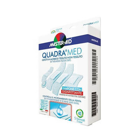 Quadra Med Master-Aid parches piel sensible, 40 piezas, Pietrasanta Pharma