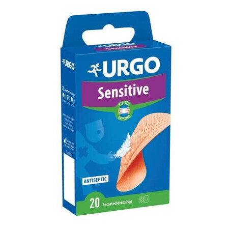 Parches sensibles multiextensibles, 20 piezas, Urgo