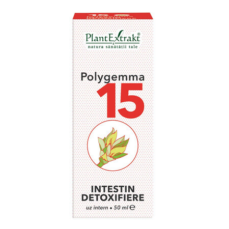 Polygemma 15, Intestin detoxifiere, 50 ml, Plant Extrakt