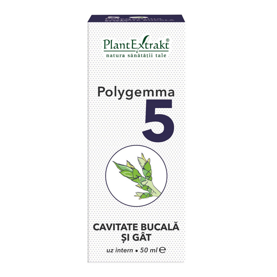 Polygemma 5, Boca y Garganta, 50 ml, Extracto Vegetal