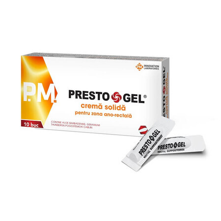 PrestoGel supozitoare, 10 bucăți, Dan-Pharm