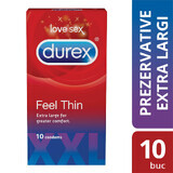 Condom Feel Thin XXL, 10 pieces, Durex