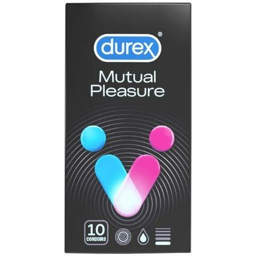 Preservativo Mutual Pleasure, 10 piezas, Durex