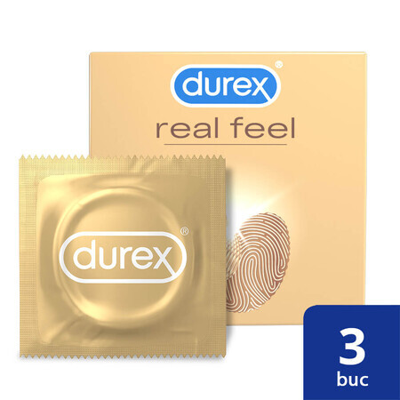 Preservativo Real Feel, 3 piezas, Durex