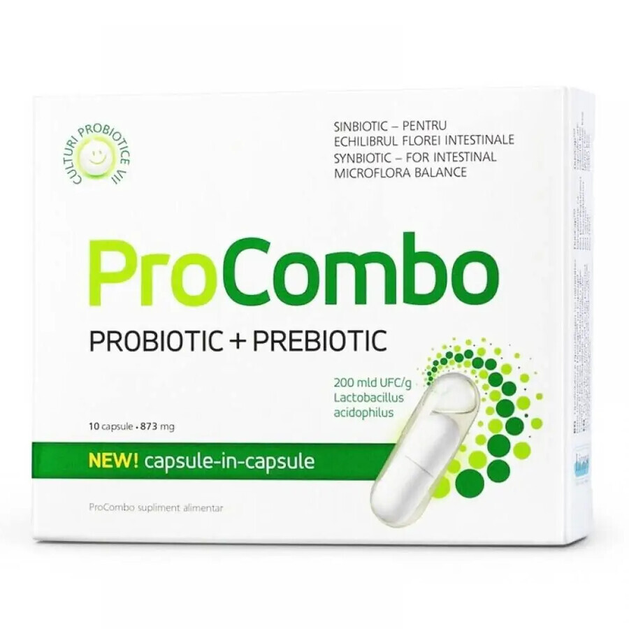 ProCombo probioticum + prebioticum voor een evenwichtige darmflora, 10 capsules, Vitaslim