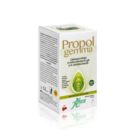 Propolgemma spray para la garganta sin alcohol para adultos y niños, 30 ml, Aboca