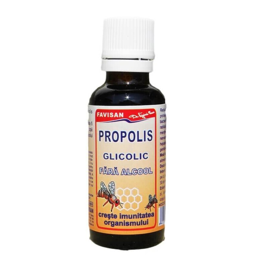 Propóleo glicólico sin alcohol, 30 ml, Favisan