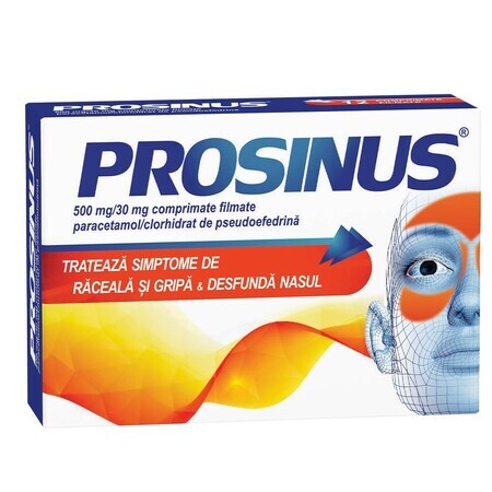 Prosinus 500 mg/30 mg, 20 comprimés pelliculés, Fiterman