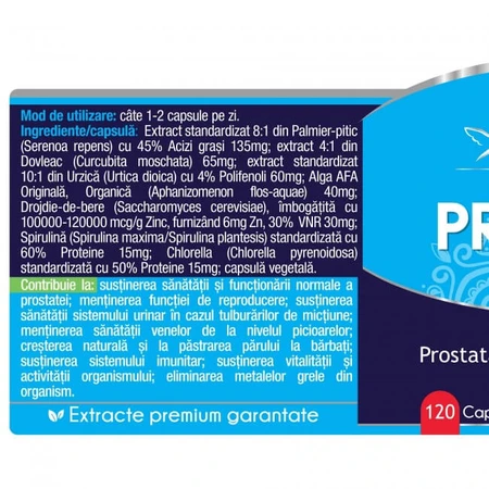Tallo de próstata, 120 cápsulas, Herbagetica