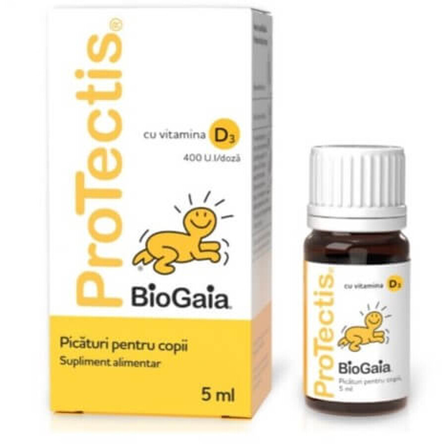 Protectis con Vitamina D3, gotas para niños, 5 ml, BioGaia