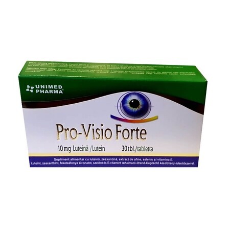 Pro-Visio Forte 10mg luteína, 30 comprimidos, Unimed Pharma