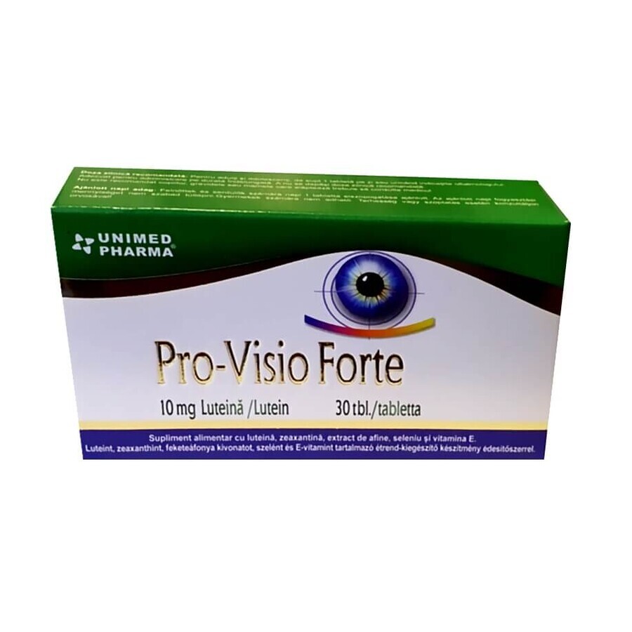 Pro-Visio Forte 10mg luteína, 30 comprimidos, Unimed Pharma