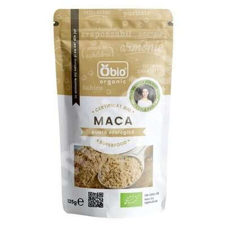 Pudra ecologica de maca, 125 g, Obio