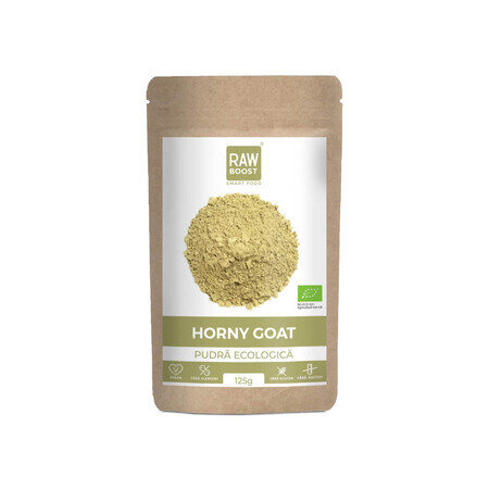 Horny Goat Weed ecológico en polvo, 125 g, RawBoost