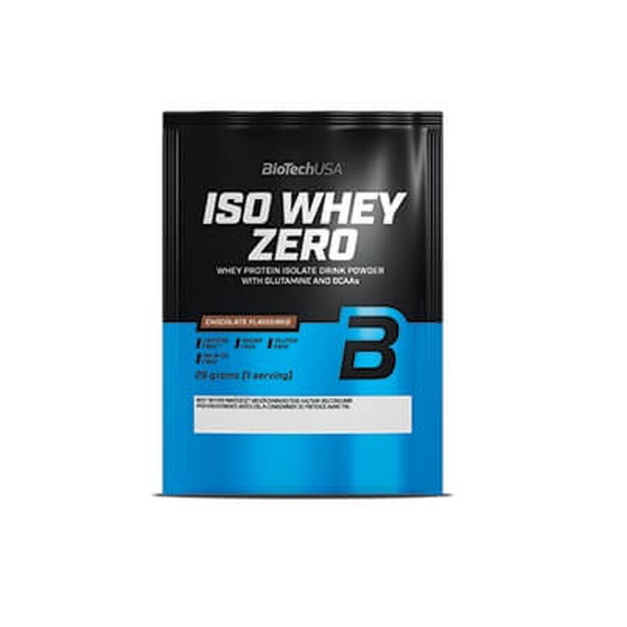 Iso Whey Poudre de protéines au chocolat, 25 g, BioTech USA