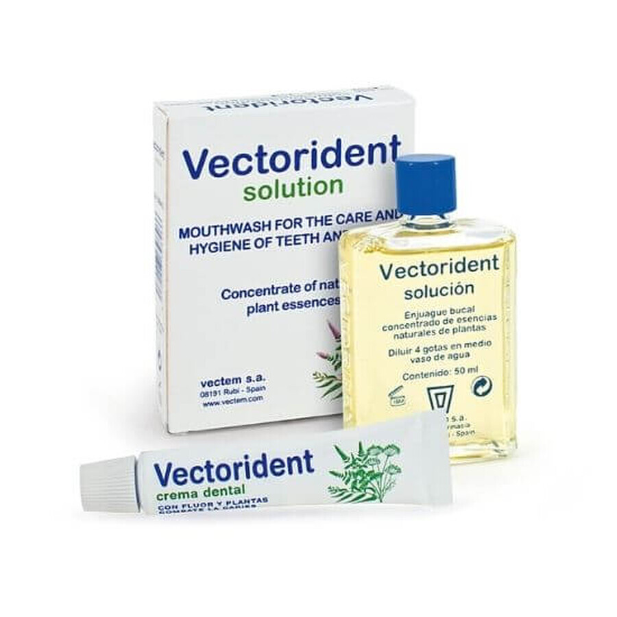 Vectorident colutorio concentrado con extracto de hierbas, 50 ml, Vectem