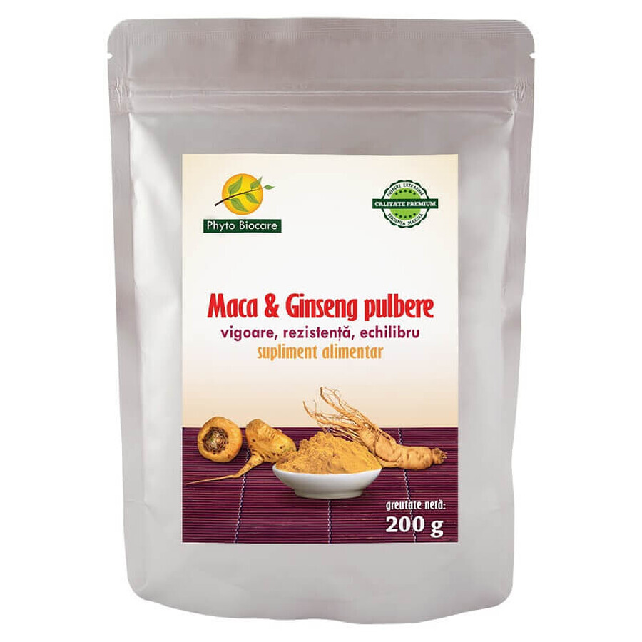 Morera y Ginseng en Polvo, 200 g, Phyto Biocare