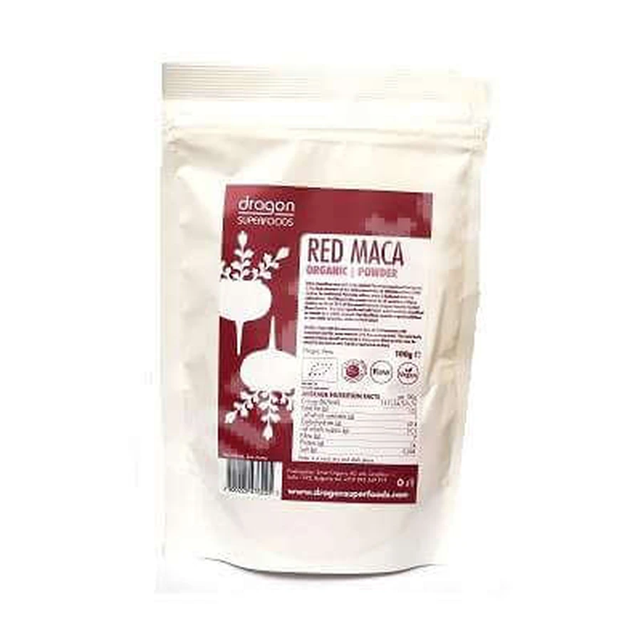 Maca roja en polvo eco, 100 g, Dragon Superfoods