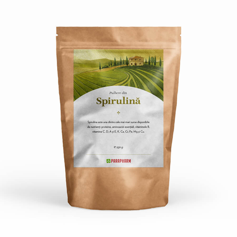 Pulbere din Spirulina, 250g, Parapharm