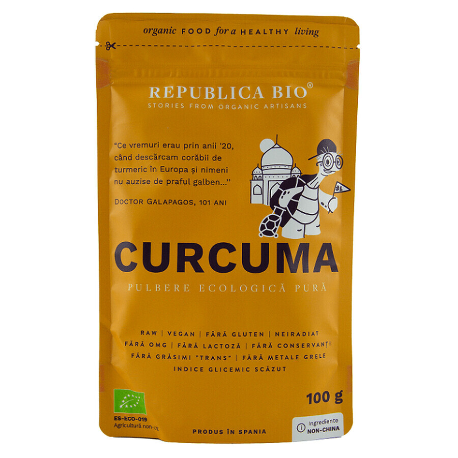 Biologisch kurkumapoeder, 100 g, Republica Bio