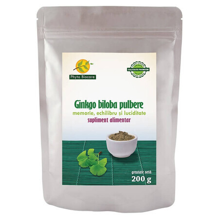 Ginkgo biloba poeder, 200 g, Phyto Biocare