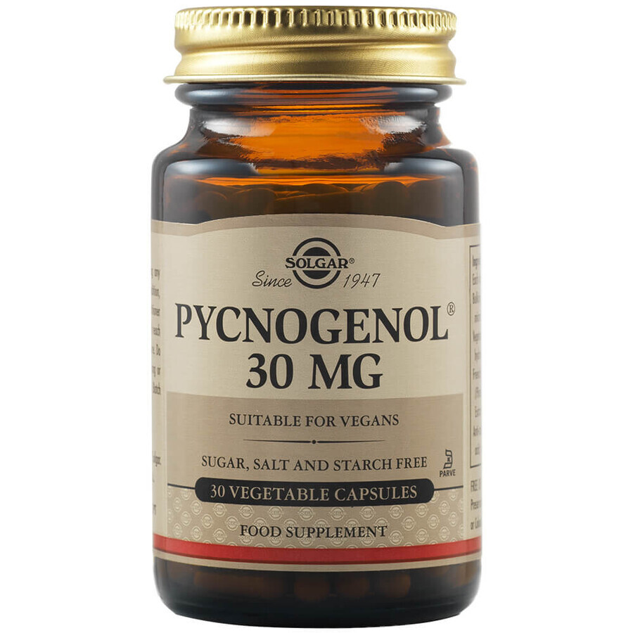 Pycnogenol 30 mg, 30 cápsulas, Solgar