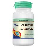 Q10+L-Carnitina y Ácido Lipoico, 30 cápsulas, Cosmopharm