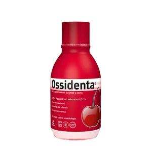Enjuague bucal con sabor a cereza y menta Ossidenta, 250 ml, Biofarm