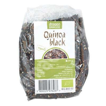 Quinoa Negra Eco, 250 g, Dragon Superfoods