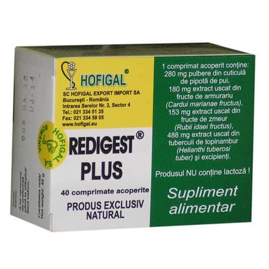 Redigest Plus, 40 comprimate, Hofigal