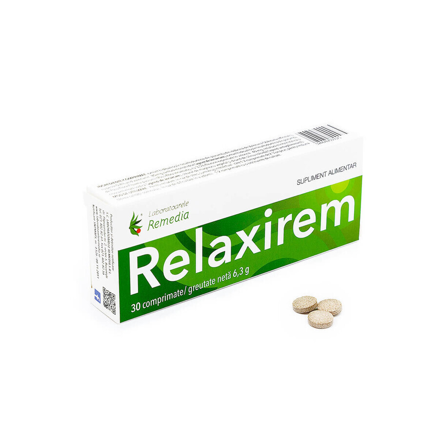 Relaxirem, 30 compresse, Remedia