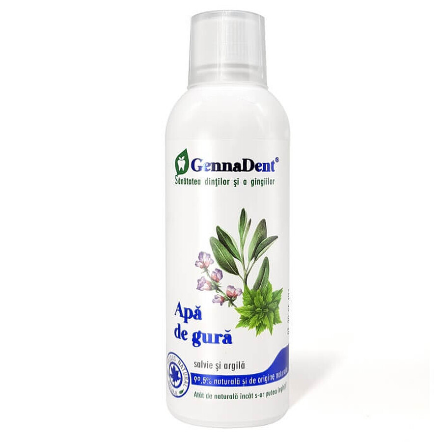 Enjuague bucal con salvia y arcilla GennaDent, 500 ml, Vivanatura