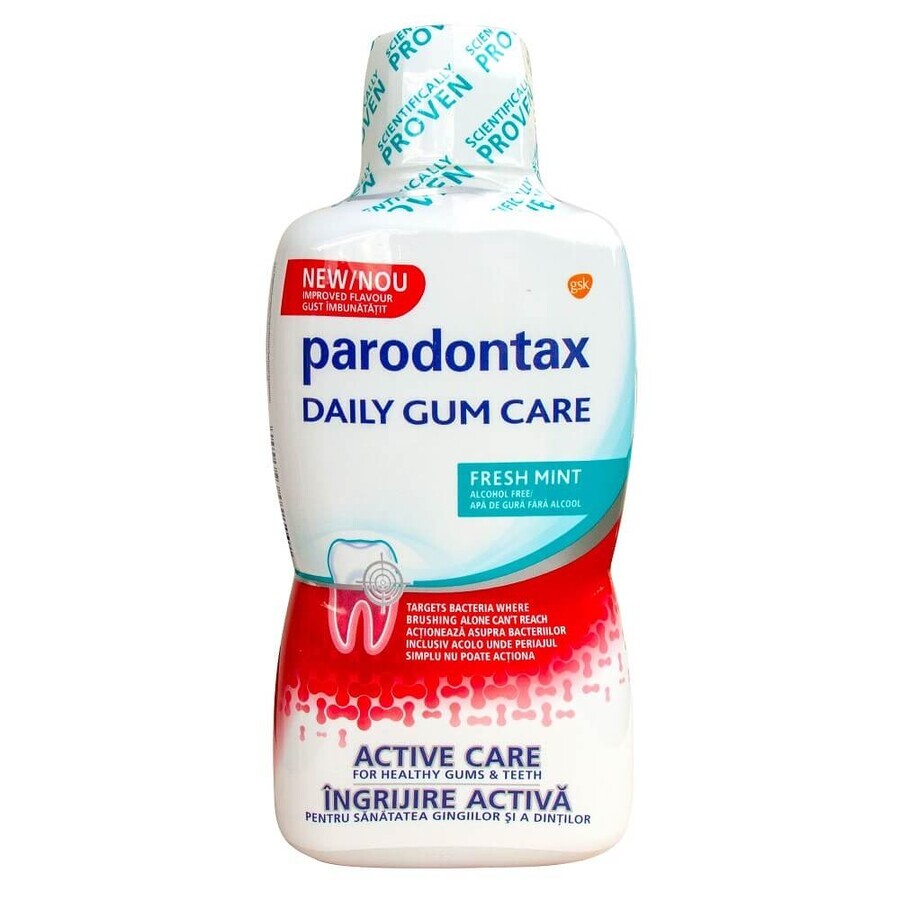 Alcohol-free mouthwash Daily Gum Care Fresh Mint Parodontax, 500 ml, Gsk