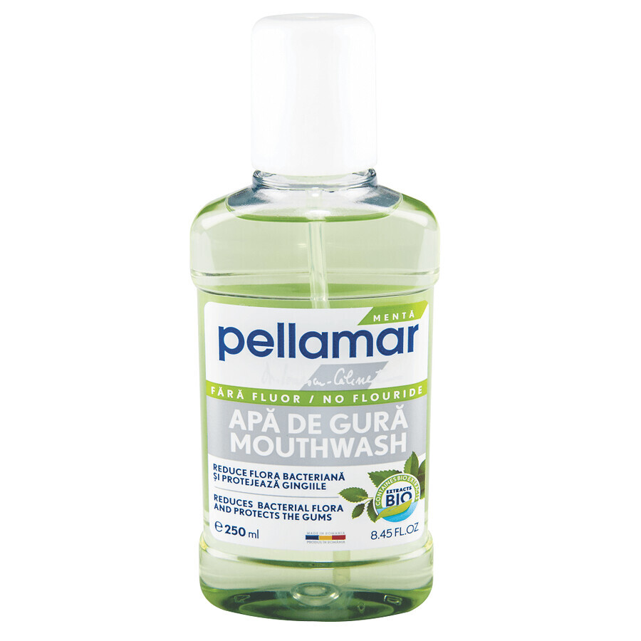 Fluoride-free mouthwash with mint, 250 ml, Pellamar