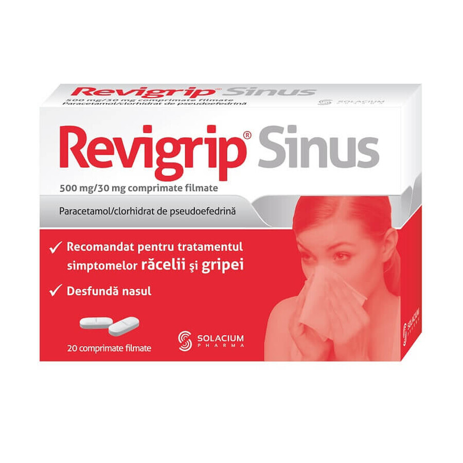 Revigrip Sinus, 20 comprimidos, Solacium Pharma